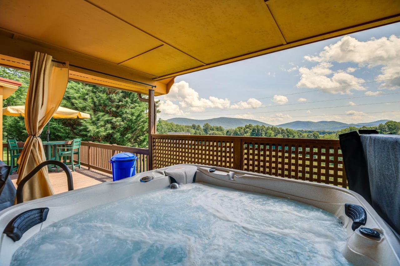 Blue Ridge Mountain Cabin With Views And Hot Tub Villa Sparta Dış mekan fotoğraf